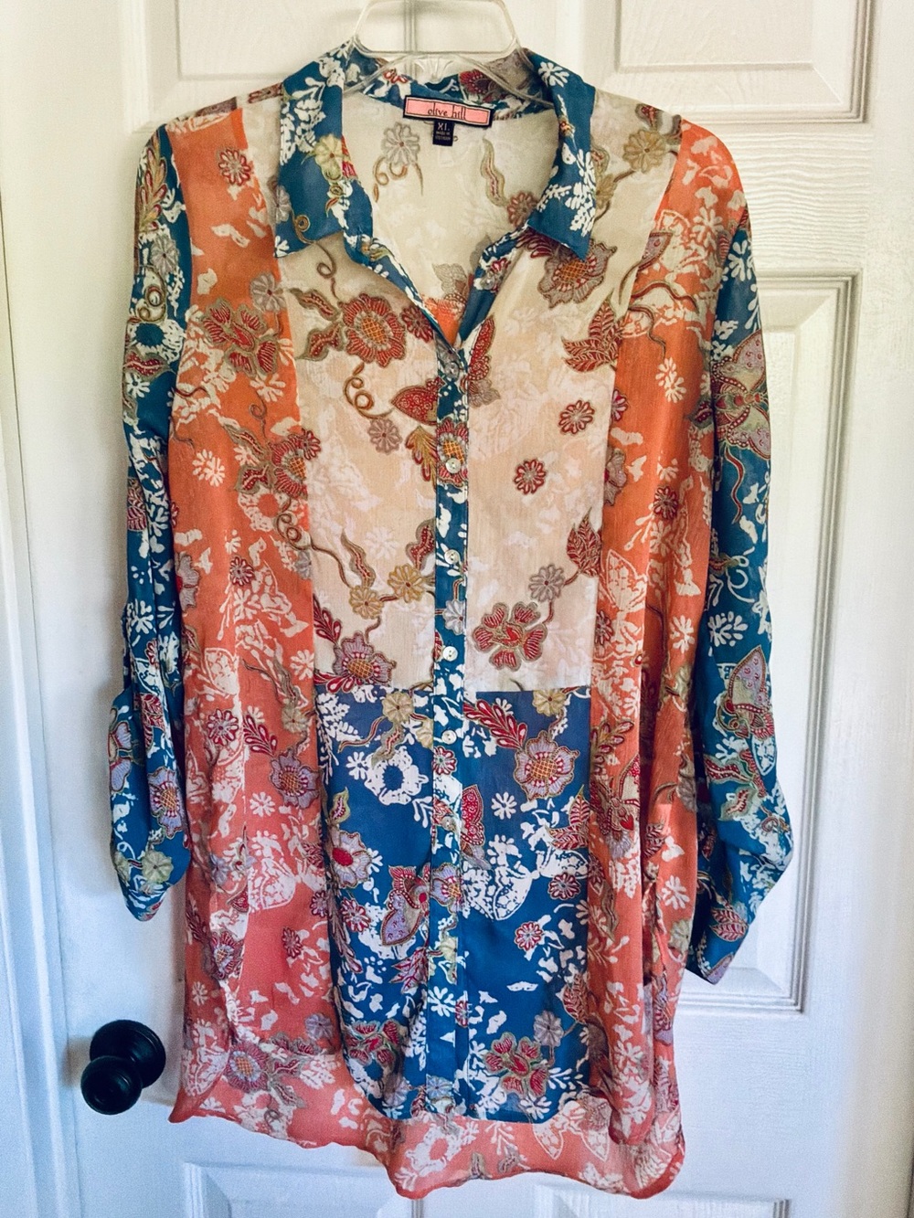 OLIVE HILL..Boho blouse